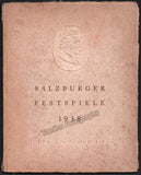 Salzburg Festival - Festival Program 1938