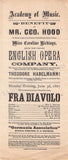 Academy of Music - Collection of 10 Opera & Theater Playbills 1860s