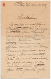 Dien, Achille - Autograph Letter Signed 1895