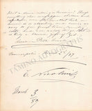 Patti, Adelina - Nicolini, Ernesto - Campanini, Italo - Signed Album Page