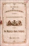 Patti, Adelina - Unsigned Opera Program Lucia di Lammermoor 1882