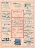 Patti, Adelina - Concert Program Chicago 1885