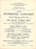 Patti, Adelina - Last Concert Program London 1914