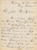 Herz, Adolf - Set of 2 Autograph Letters Signed 1908 and 1888