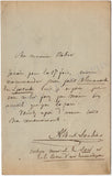 Soubies, Albert - Autograph Letter Signed & Visiting Card
