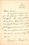 Dumas, Alexandre (son) - Autograph Letter Signed