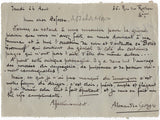 Georges, Alexandre - Autograph Letter Signed