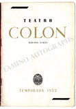 Cortot, Alfred - Concert Program Teatro Colon 1952