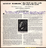 Mahler, Alma - Signed LP Record "Das Lied von Erde"