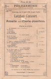 Joachim, Amalie - Lot of Autograph Music Quote + 4 Concert Programs