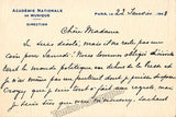 Messager, Andre - Autograph Note Signed 1908