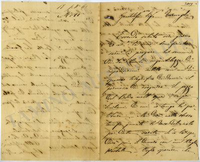Moro, Angelica - Set of 2 Autograph Letters Signed 1862 & 1864