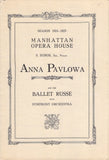 Pavlova, Anna - Performance Program New York 1924
