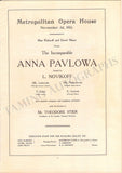 Pavlova, Anna - Performance Program Met Opera 1913