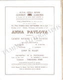 Pavlova, Anna - Performance Program London ROH 1923