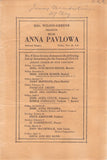 Pavlova, Anna - Performance Program Washington 1914