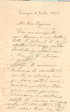 Cotogni, Antonio - Autograph Letter Signed 1872