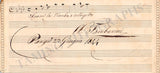 Tamburini, Antonio - Autograph Music Quote Signed 1844 Puritani