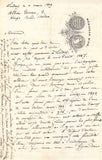 Lamotte, Antony - Autograph Letter Signed 1859