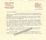 Percival, Arthur - Typed Letter Signed 1955
