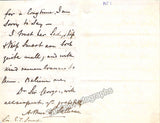 Sullivan, Arthur - Autograph Letter Signed 1878