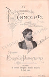 Nikisch, Arthur - Concert Program Vienna 1897