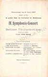 Nikisch, Arthur - Concert Program Vienna 1897