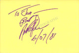 Shaw, Artie - Signed Card 1981