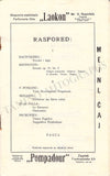 Rubinstein, Artur - Signed Program Croatia 1929