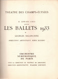 Balachine, Georges - Vintage Program Les Ballets Paris 1933