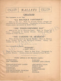Ballet Russes Diaghilev - Performance Program London 1919