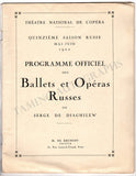 Ballets Russes Diaghilev - Season Program 1922