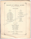 Ballets Russes Diaghilev - Season Program 1922