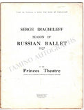 Ballets Russes Diaghilev - Season Program 1927