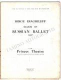 Ballets Russes Diaghilev - Season Program 1927