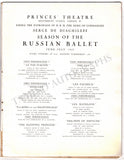 Ballets Russes Diaghilev - Season Program 1927