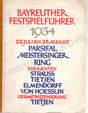 Bayreuth Festival - Bayreuther Festspielführer Book 1934