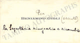 Gigli, Beniamino - Set of 2 Autograph Notes Signed on Postcards