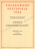 Britten, Benjamin - Pears, Peter - Concert Program Salzburg 1952