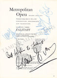 Bernstein, Leonard - Evans, Geraint & Others - Signed Cast Page Falstaff 1964