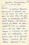 Schleicher, Berta - Autograph Letter Signed 1924