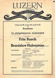 Hubermann, Bronislav - Signed Postcard & Program