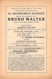 Piatigorsky, Gregor - Walter, Bruno - Concert Program Vienna 1930