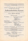 Walter, Bruno - Lot of 25 Unsigned Concert Programs 1931-1956