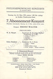 Walter, Bruno - Lot of 25 Unsigned Concert Programs 1931-1956