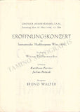 Walter, Bruno - Lot of 25 Unsigned Concert Programs 1931-1956