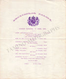 Buckingham Palace - Concert Program 1887