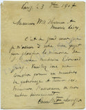 Erlanger, Camille - Set of 3 Autograph Letters Signed