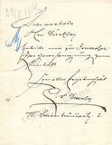 Drescher, Carl Wilhelm - Autograph Music Quote Signed 1915