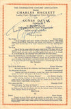 Hackett, Charles - Signed Program